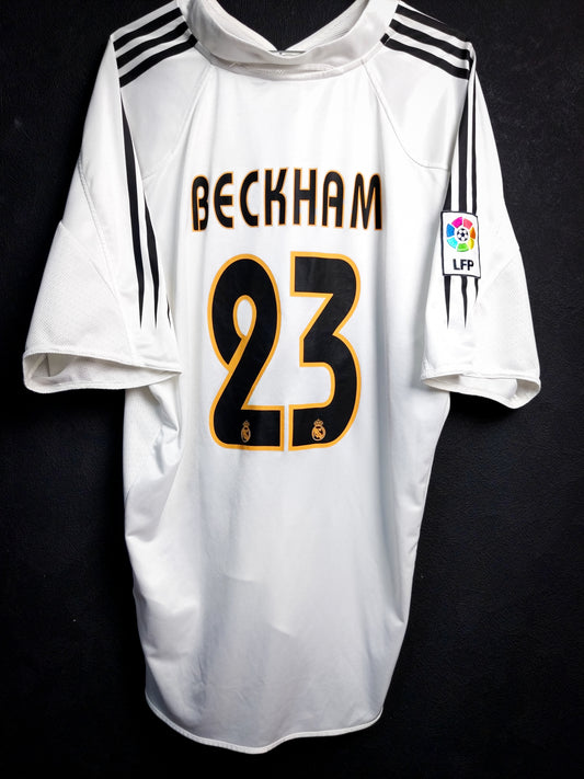 Real Madrid 2004/2005 - Beckham - Home Shirt - XL *True Nameset*