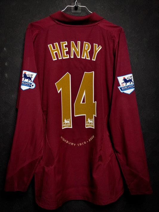 Arsenal 2005/2006 - Home shirt - Henry - L *Long sleeves*