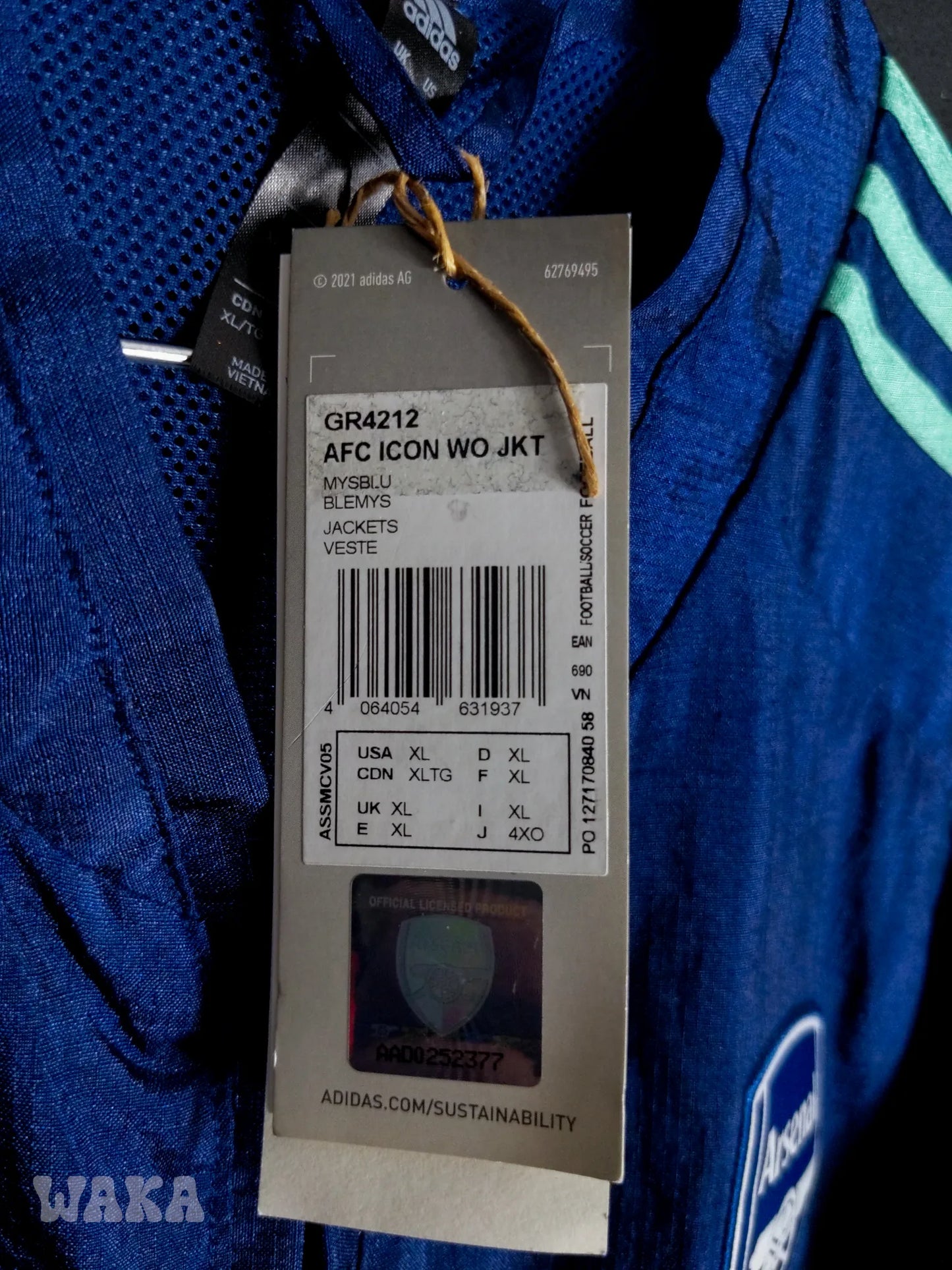 Arsenal 2021/2022 - Veste survêtement - XL *BNWT*