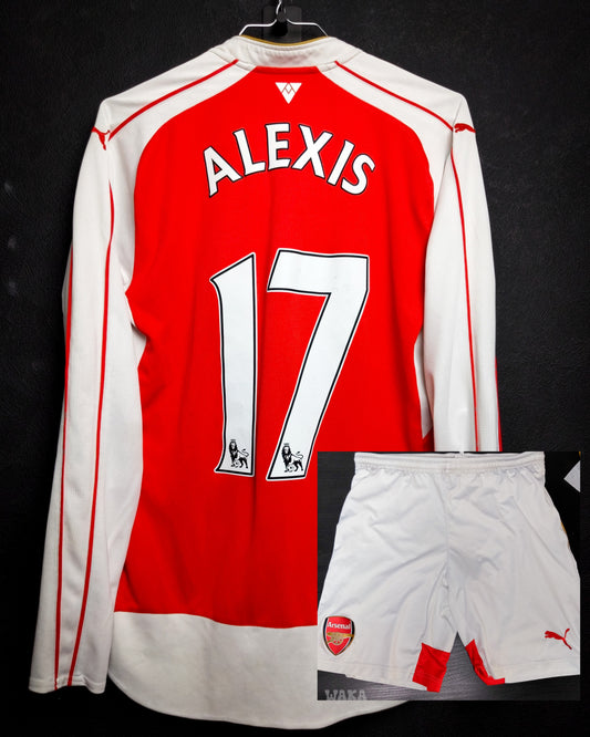 Arsenal 2015/2016 - Alexis Sanchez - Home shirt + Short - M [Longs leeves]