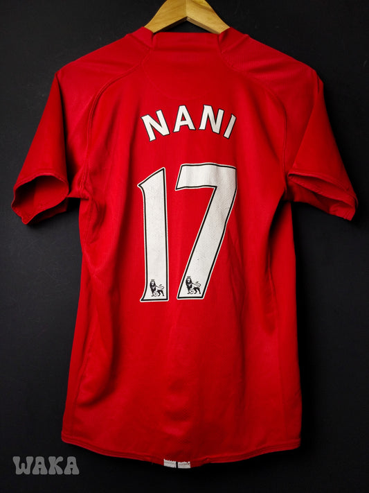 Manchester United 2007/2008/2009 - Nani - Home Shirt - S