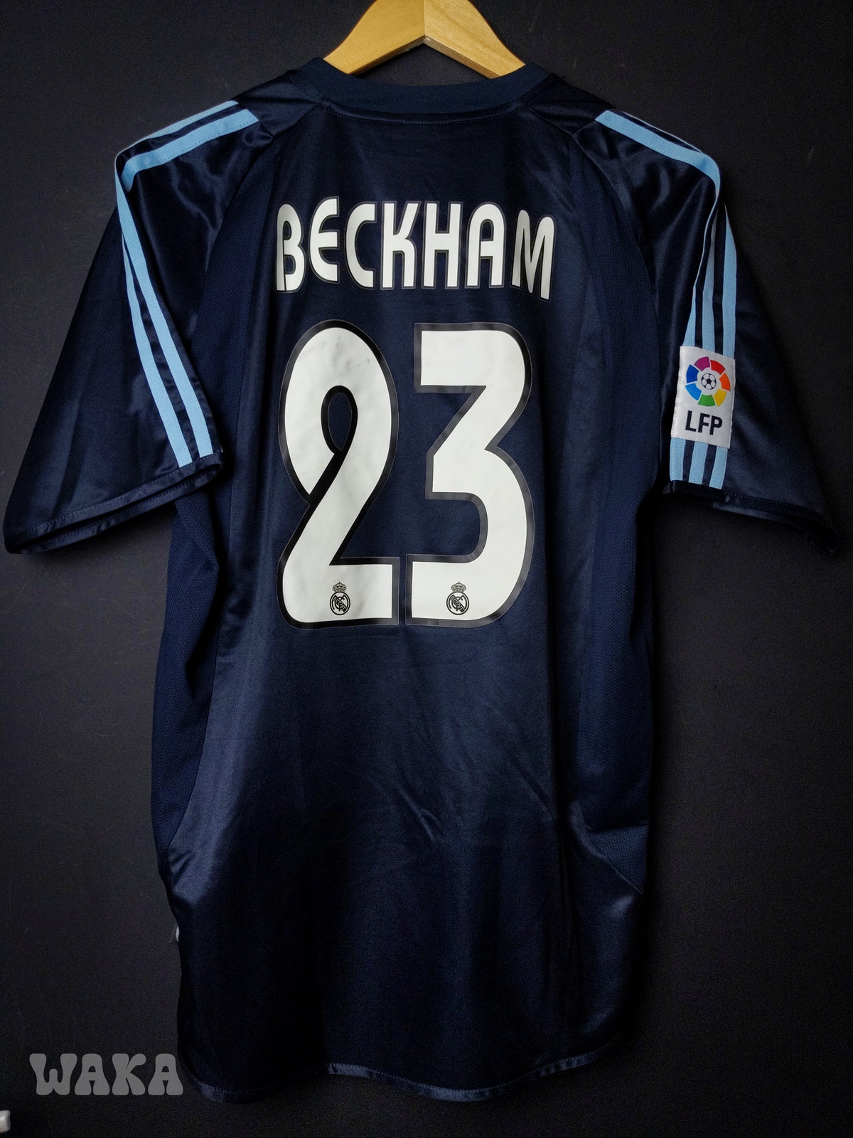 Real Madrid 2003/2004 - Beckham - Away shirt - S *OG Nameset*