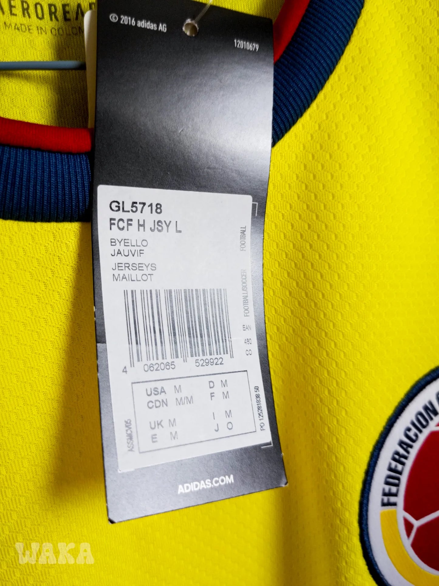 Colombie 2020/2021 - Home shirt - M *Manches longues*