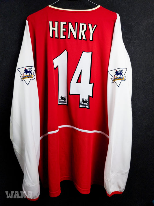 Arsenal 2002/2003/2004 - Henry - Home Shirt - XXL [Manches longues]