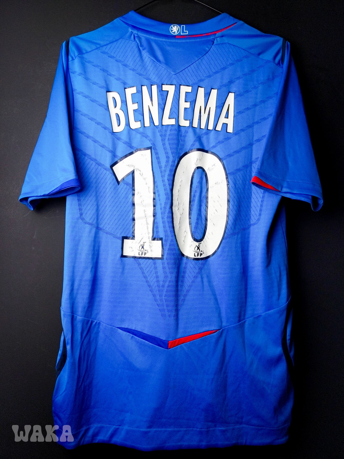 OL Olympique Lyonnais 2008/2009 - Benzema - Away shirt - S *OG Nameset*