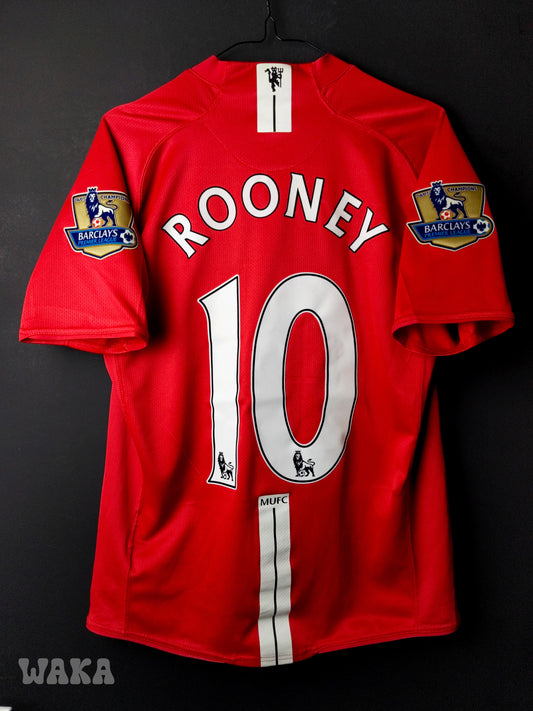 Manchester United 2007/2008/2009 - Rooney - Home Shirt - M