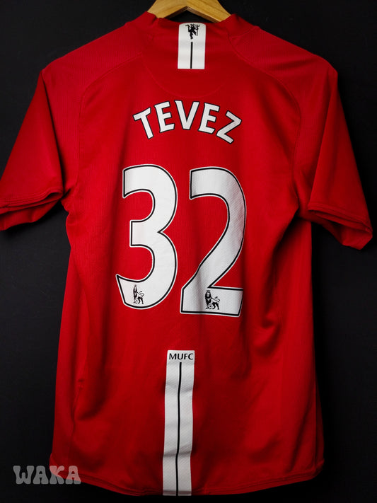 Manchester United 2007/2008/2009 - Tevez - Home Shirt - S