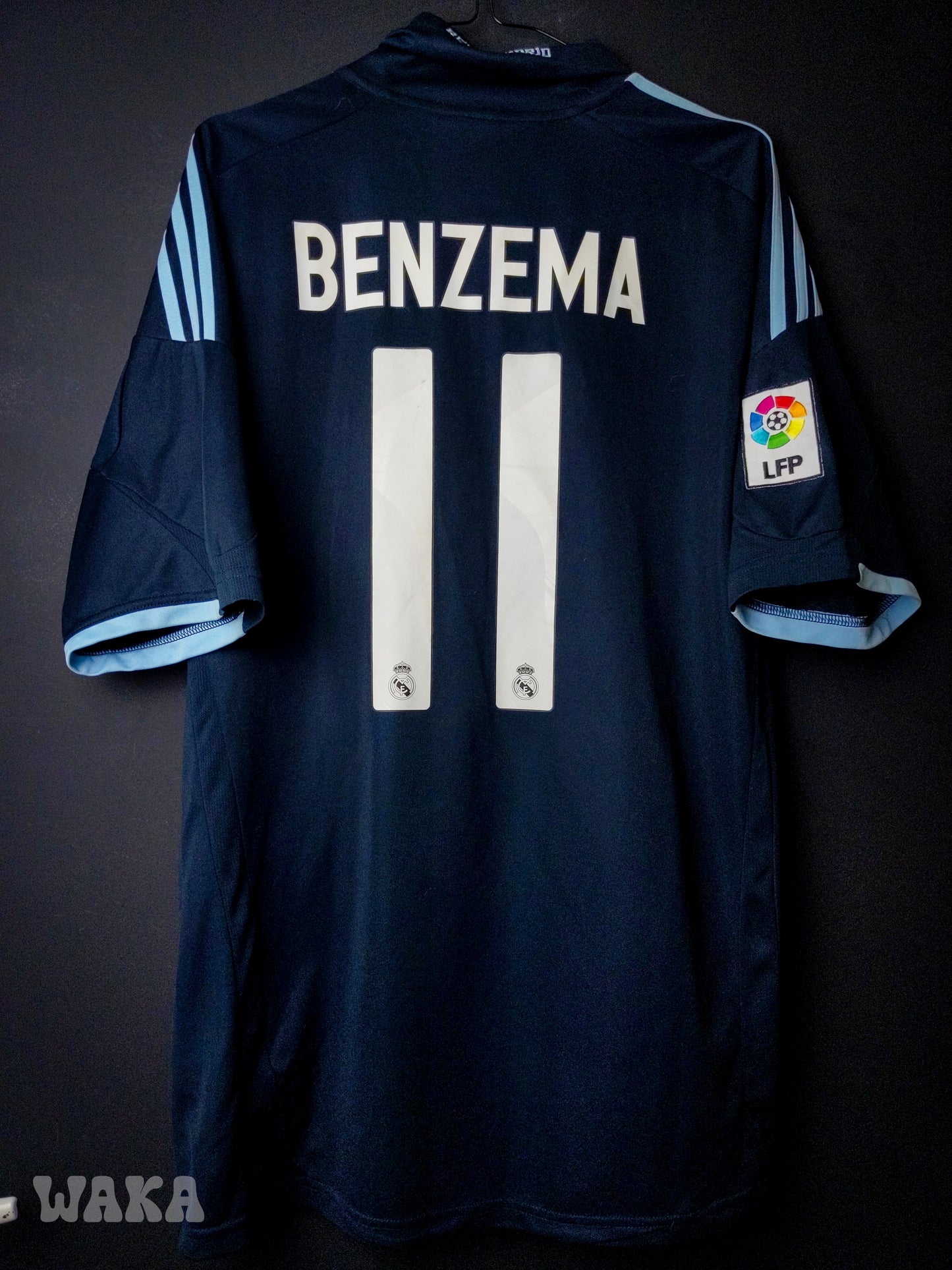 Real Madrid 2009/2010 - Benzema - Away Shirt - L *OG Nameset*